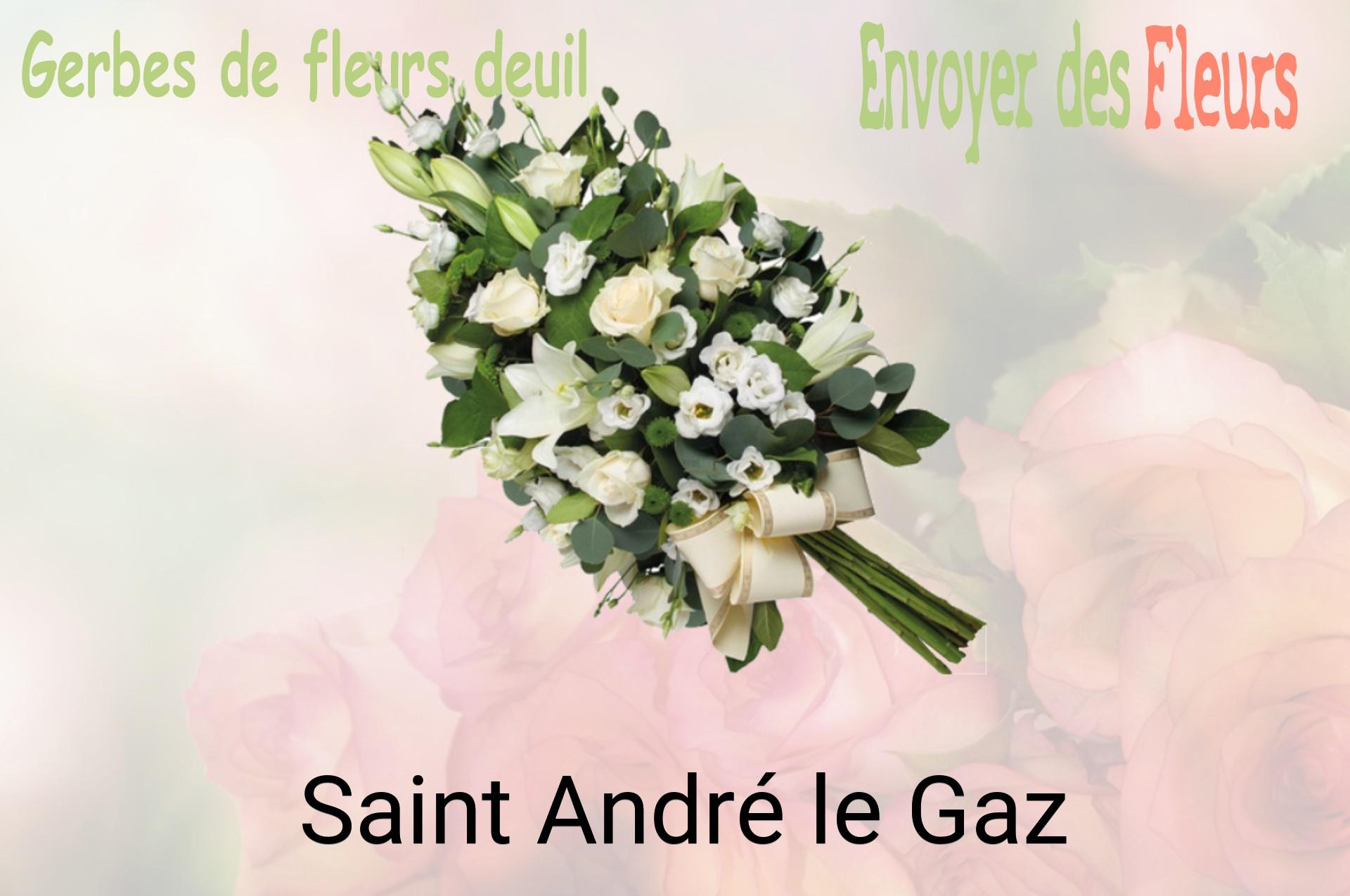 Gerbe de fleurs de deuil livrée à Saint-André-le-Gaz